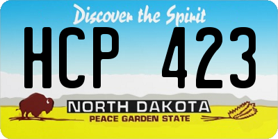 ND license plate HCP423