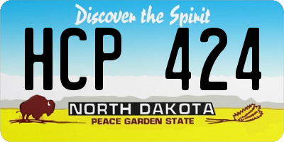 ND license plate HCP424