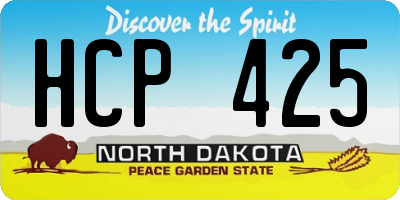 ND license plate HCP425