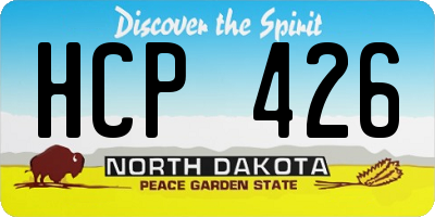 ND license plate HCP426