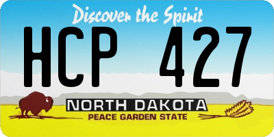 ND license plate HCP427