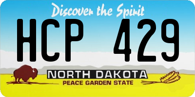 ND license plate HCP429