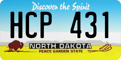 ND license plate HCP431