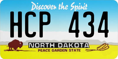 ND license plate HCP434