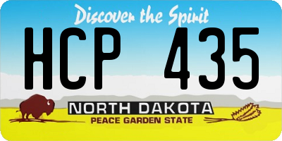 ND license plate HCP435