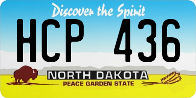 ND license plate HCP436