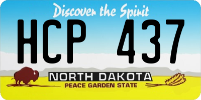 ND license plate HCP437