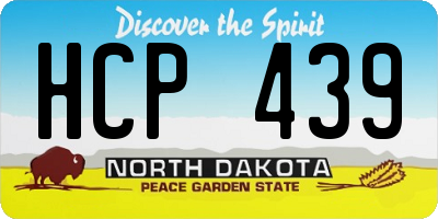 ND license plate HCP439