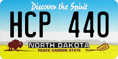 ND license plate HCP440