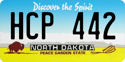 ND license plate HCP442