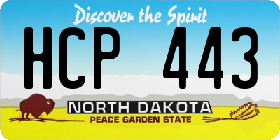 ND license plate HCP443