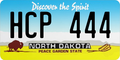 ND license plate HCP444