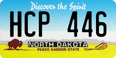 ND license plate HCP446