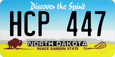 ND license plate HCP447