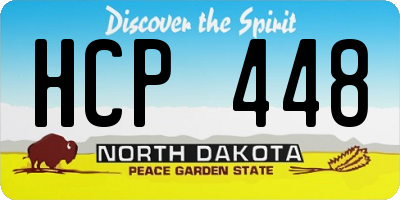 ND license plate HCP448