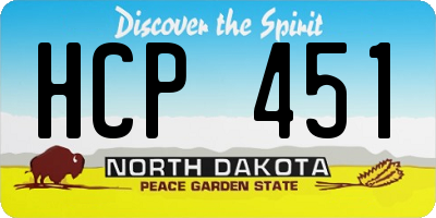 ND license plate HCP451