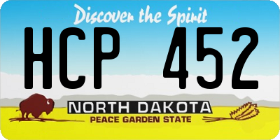 ND license plate HCP452