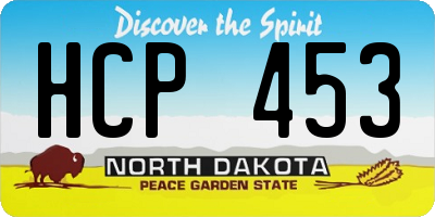 ND license plate HCP453