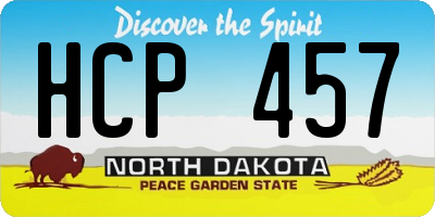 ND license plate HCP457