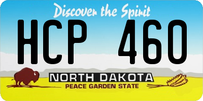 ND license plate HCP460