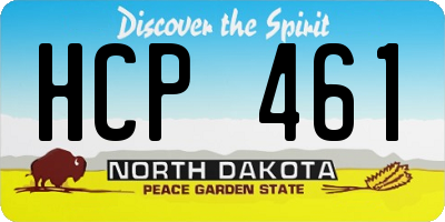 ND license plate HCP461