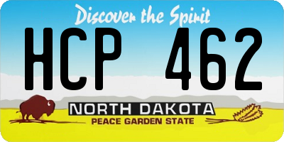 ND license plate HCP462