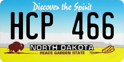 ND license plate HCP466