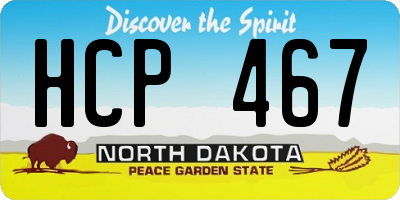 ND license plate HCP467