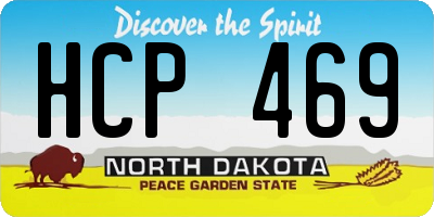 ND license plate HCP469