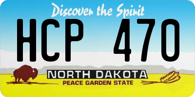 ND license plate HCP470