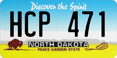 ND license plate HCP471