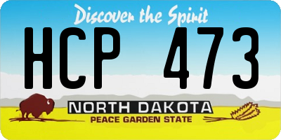 ND license plate HCP473