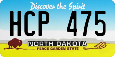 ND license plate HCP475