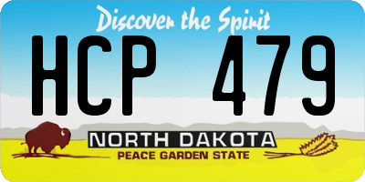 ND license plate HCP479