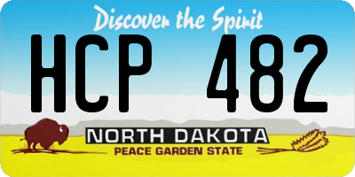 ND license plate HCP482