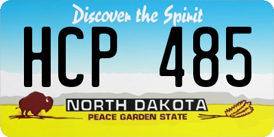 ND license plate HCP485