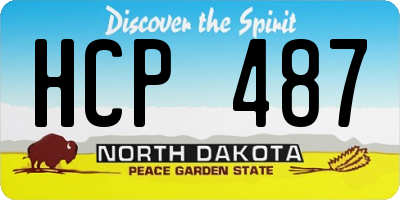 ND license plate HCP487