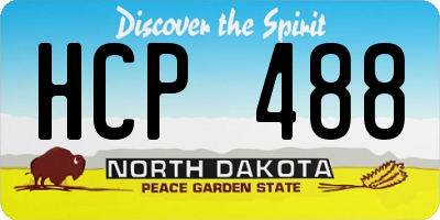 ND license plate HCP488