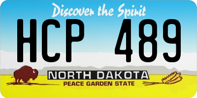 ND license plate HCP489