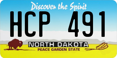 ND license plate HCP491