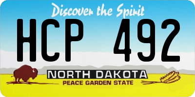 ND license plate HCP492