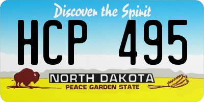 ND license plate HCP495