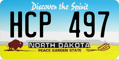 ND license plate HCP497