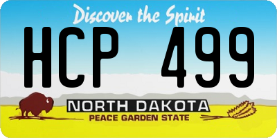 ND license plate HCP499