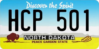 ND license plate HCP501