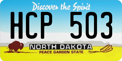 ND license plate HCP503