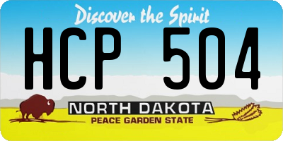 ND license plate HCP504