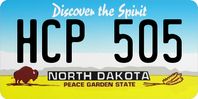 ND license plate HCP505