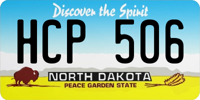 ND license plate HCP506