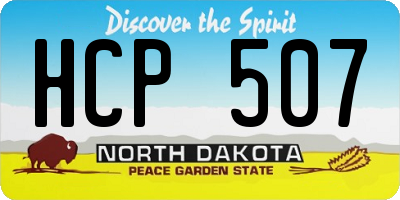 ND license plate HCP507